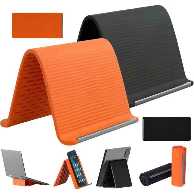 Laptop Stand - Penyangga Ponsel Silikon Lipat Fleksibel, Portabel,