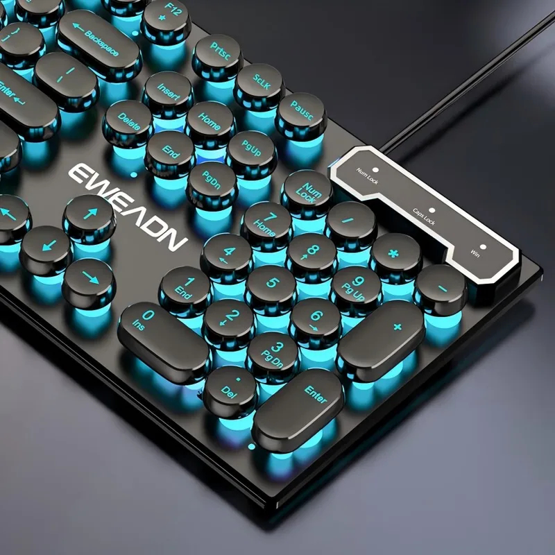 Laptop Mouse - Set Keyboard dan Mouse Retro Punk