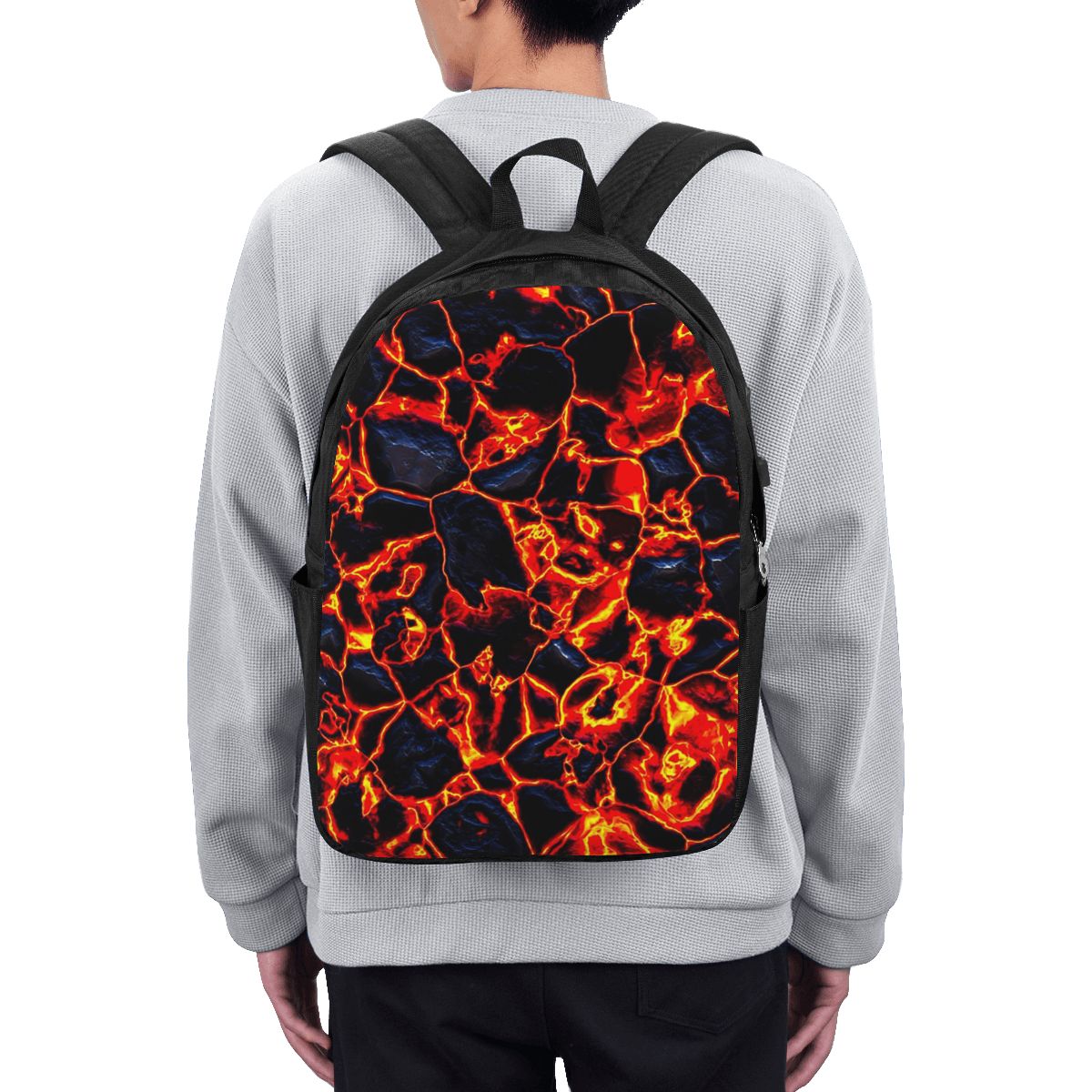 Laptop Bag - Tas Ransel Magma Volcano Lava Fire,
