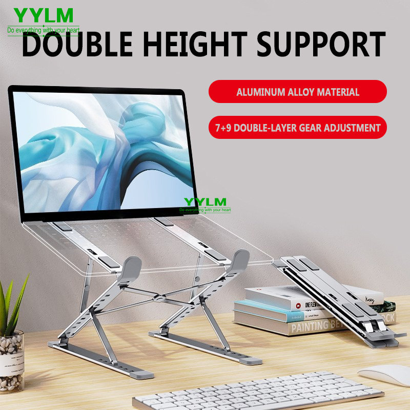 Laptop Cooling Pad - YYLM N8 dudukan Laptop aluminium, dudukan