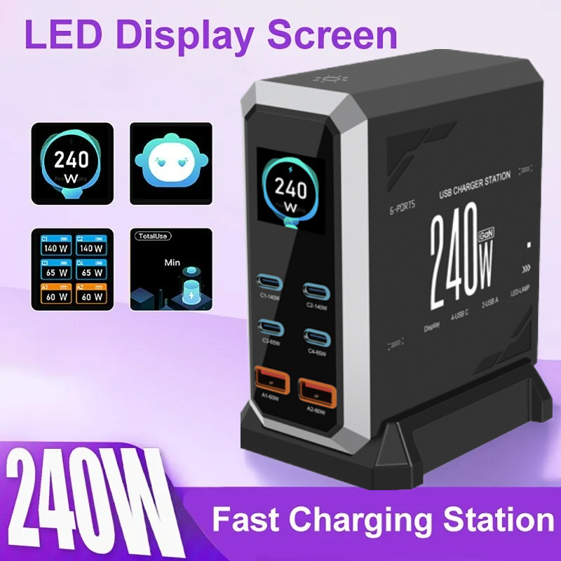 Laptop Charger - Pengisi Daya GaN 240W BARU 2026