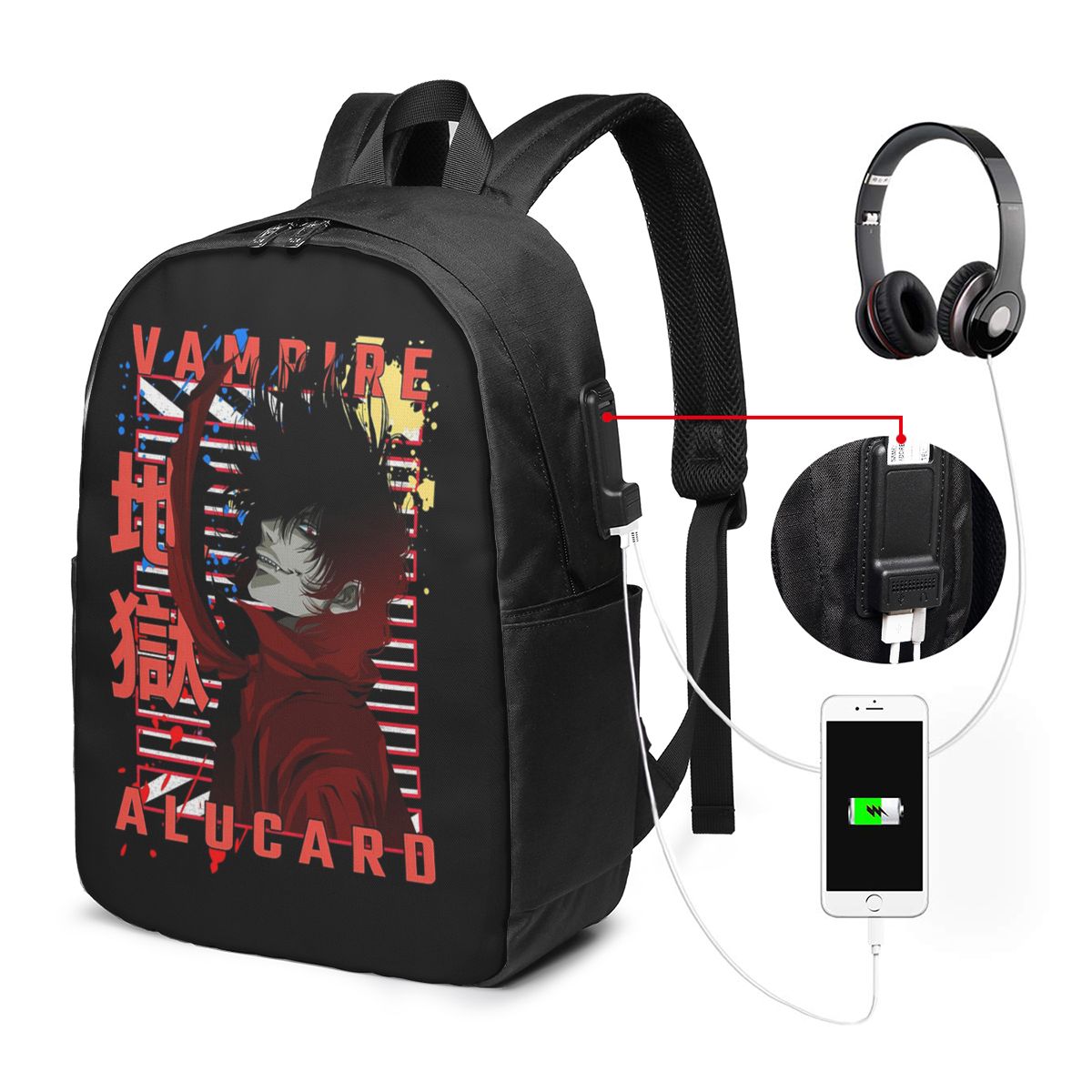 Laptop Bag - Alucard Hellsing Manga Backpack Tas Notebook