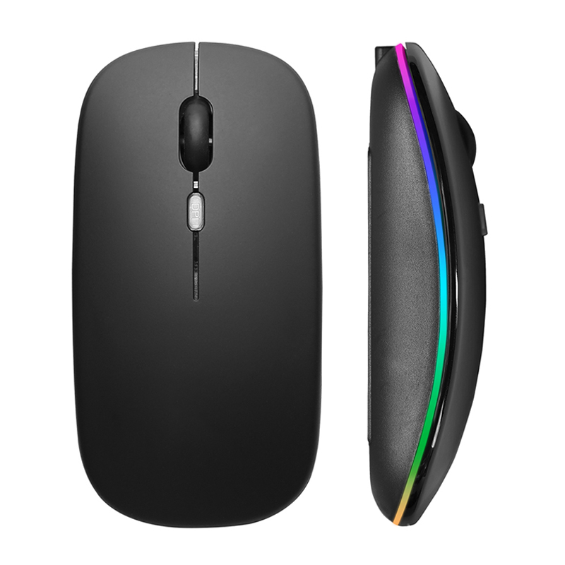 Laptop Mouse - Mouse Nirkabel RGB Isi Ulang USB