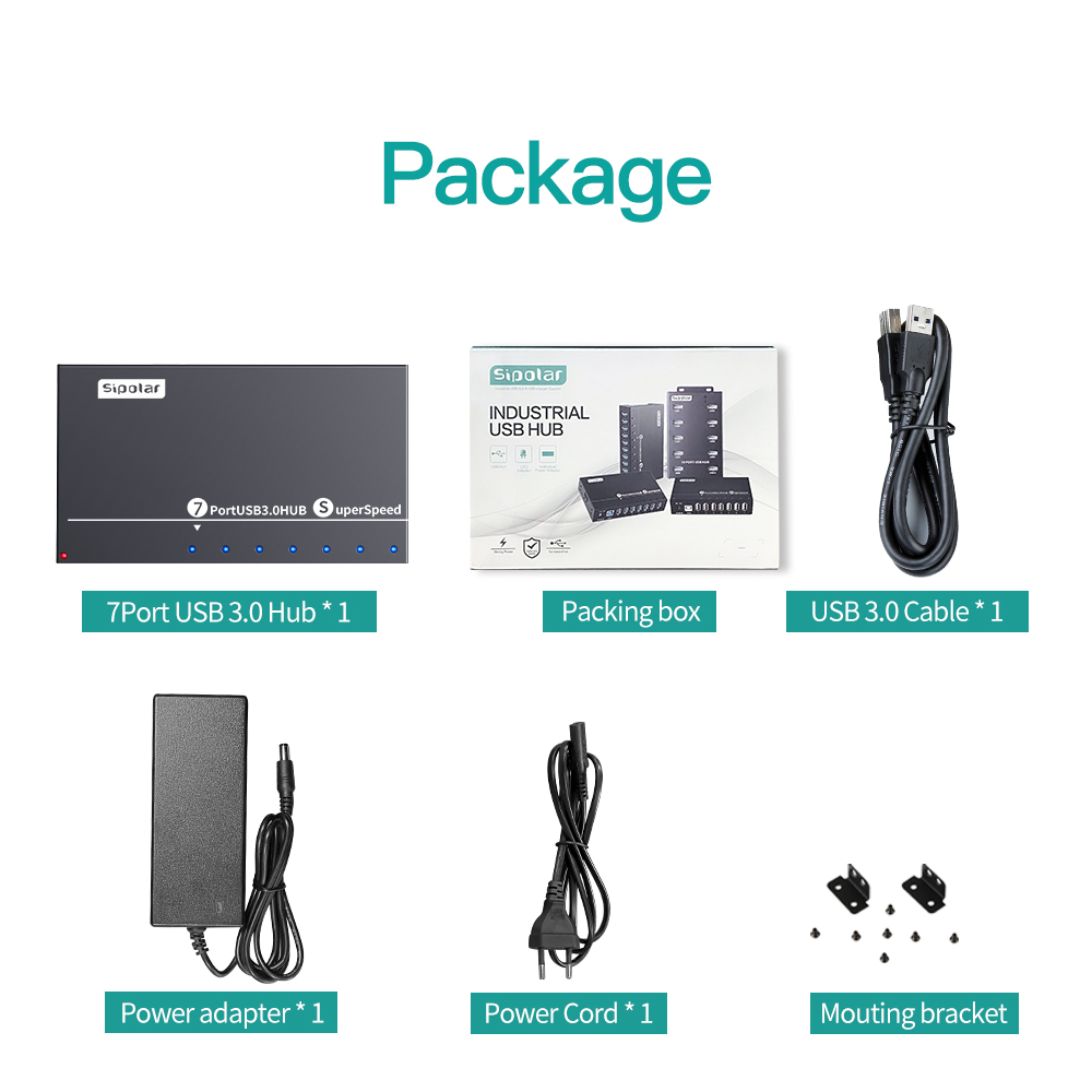 Usb Hub - A173 7 Port USB3.0 Hub Industri
