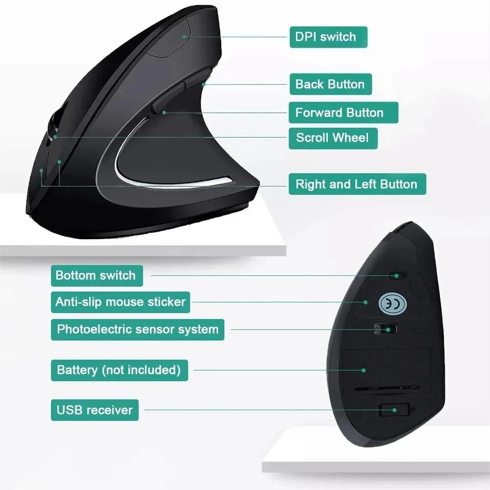 Mouse Vertikal Mouse Ergonomis - Laptop Mouse ulasan dan harga