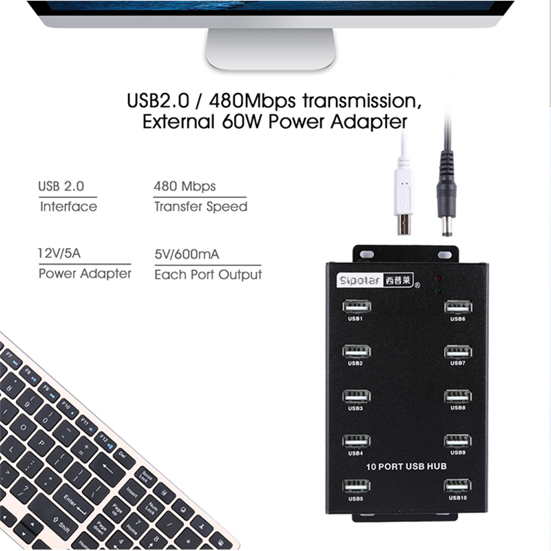 Sipolar Usb Desk Hub A-300 10  - Usb Hub ulasan dan harga
