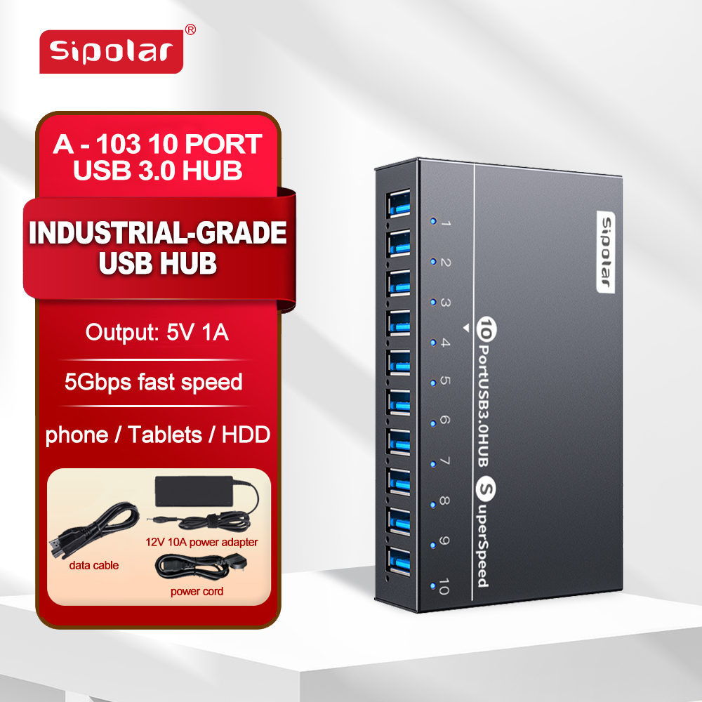 A103 Sipolar 10 Port USB Hub B - Usb Hub ulasan dan harga