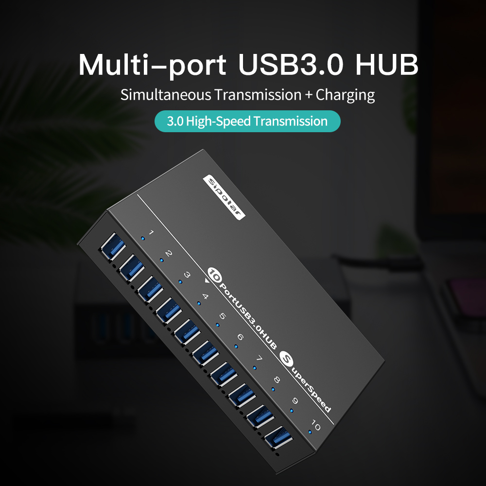 A103 Sipolar 10 Port USB Hub B - Usb Hub ulasan dan harga