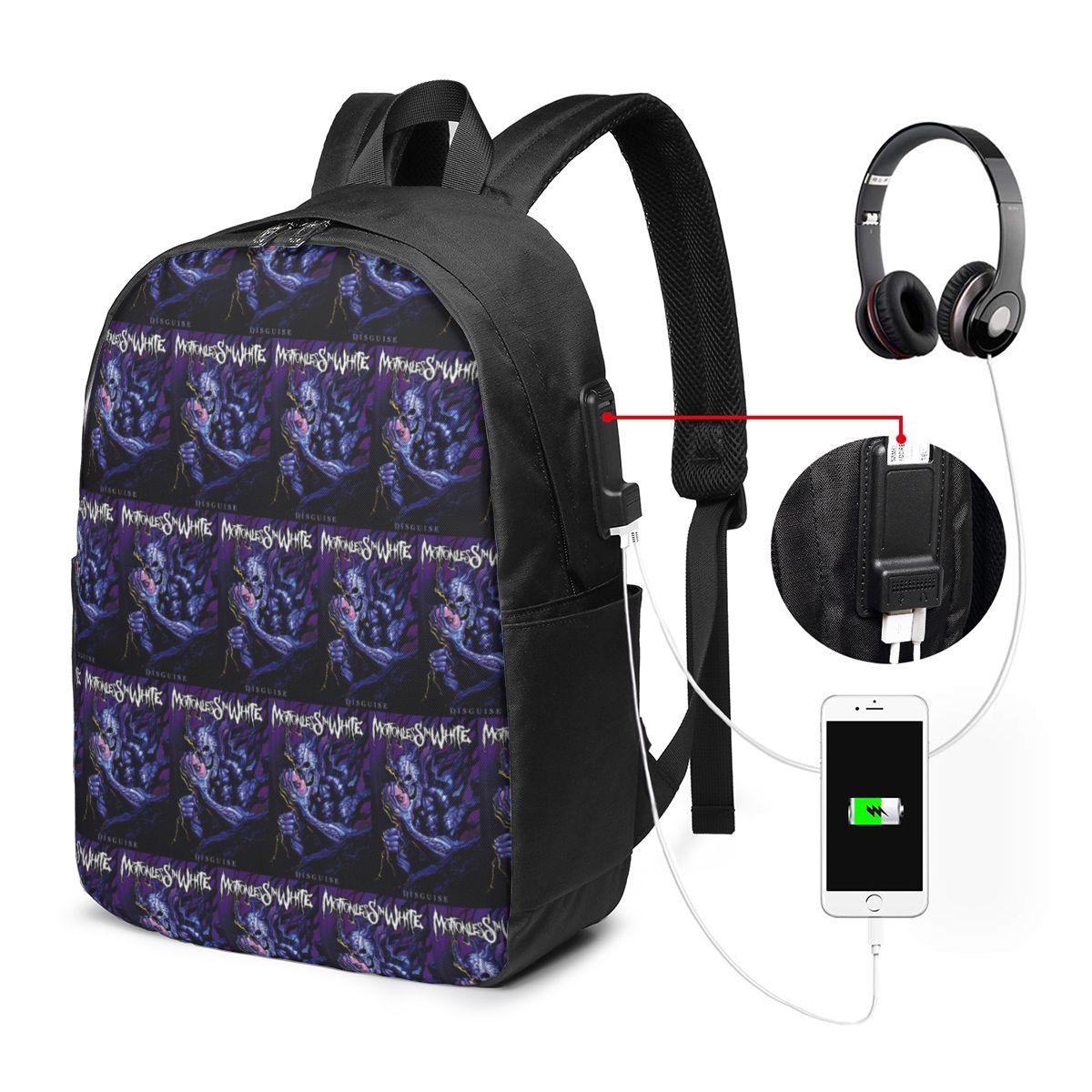 Tas Ransel Putih Motionless In - Laptop Bag ulasan dan harga