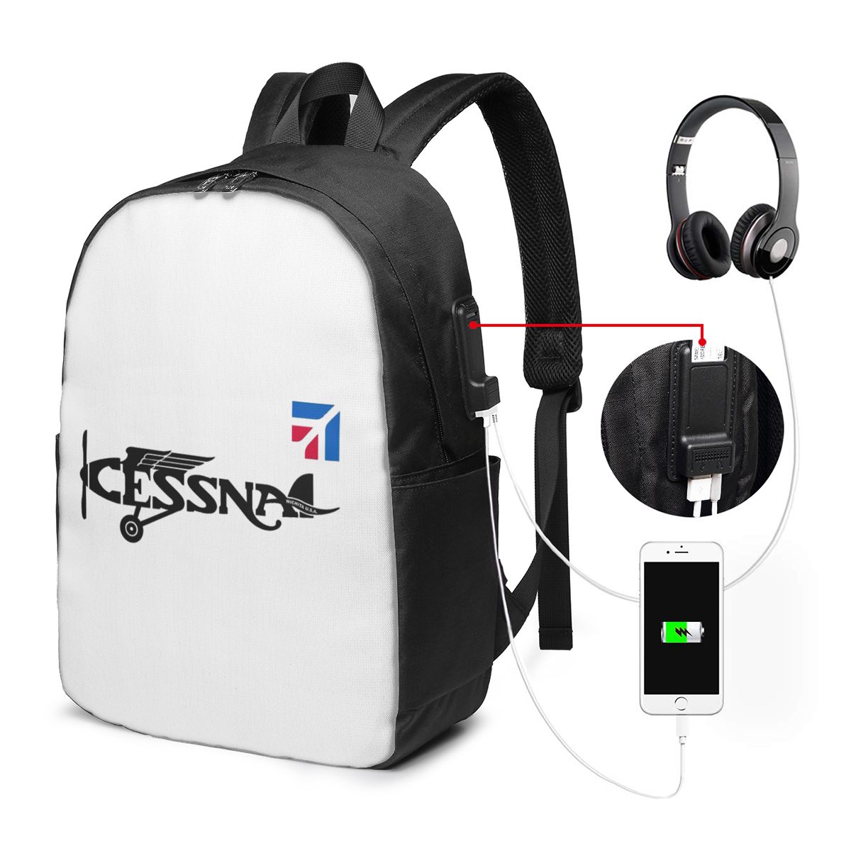 Tas Ransel Logo Cessna Tas Not - Laptop Bag ulasan dan harga