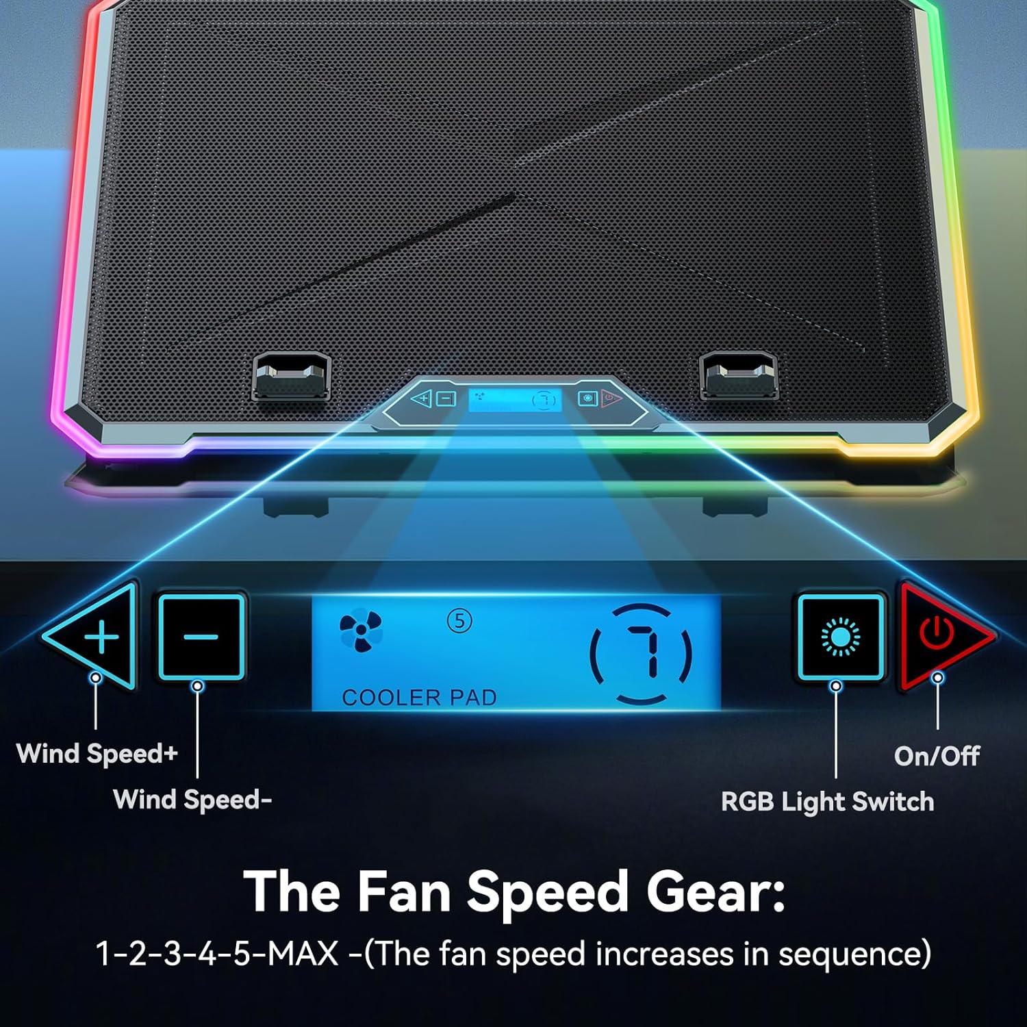 Bantalan pendingin Laptop RGB, - Laptop Cooling Pad ulasan dan harga