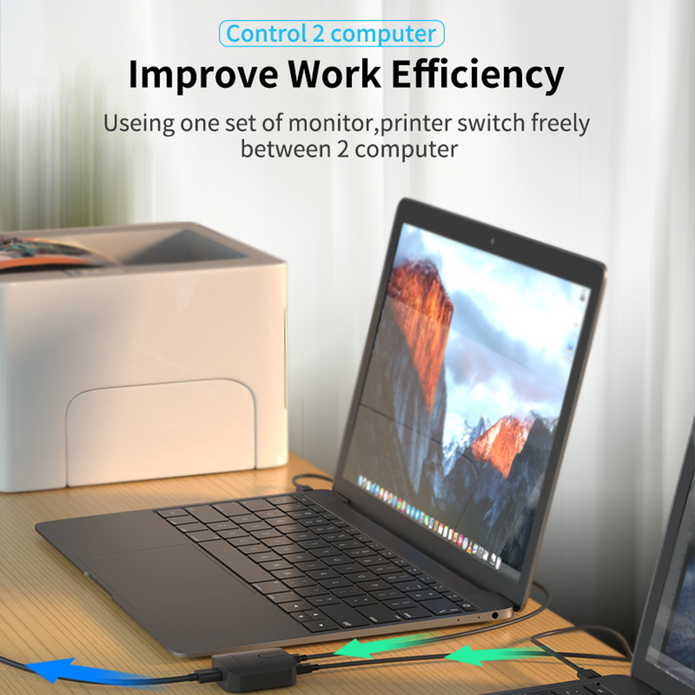 Kotak sakelar KVM 2X1 pilihan  - Laptop Mouse ulasan dan harga