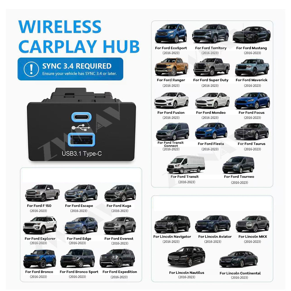 Adaptor CarPlay dan Android Au - Usb C Hub ulasan dan harga