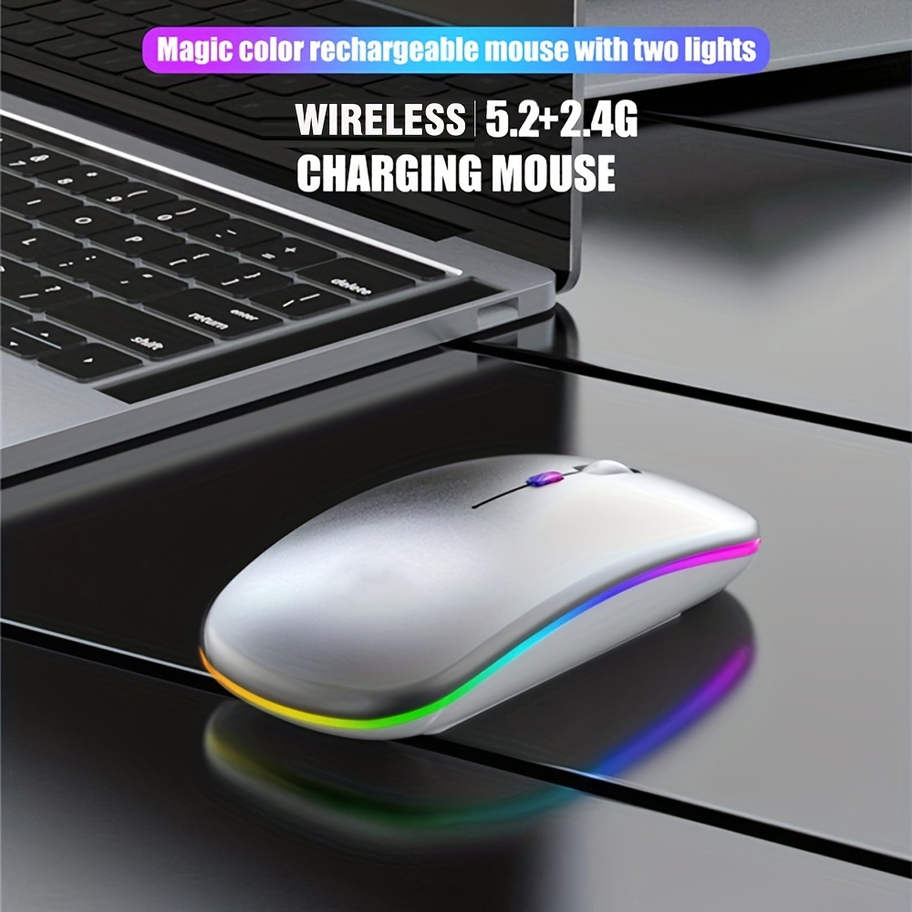 Mouse Nirkabel RGB Isi Ulang U - Laptop Mouse ulasan dan harga
