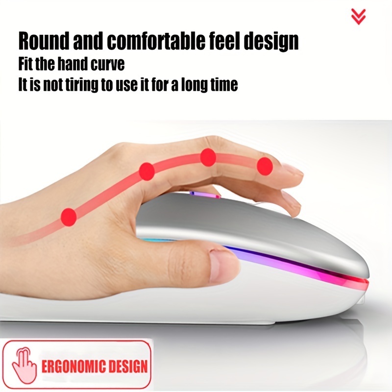 Mouse Nirkabel RGB Isi Ulang U - Laptop Mouse ulasan dan harga