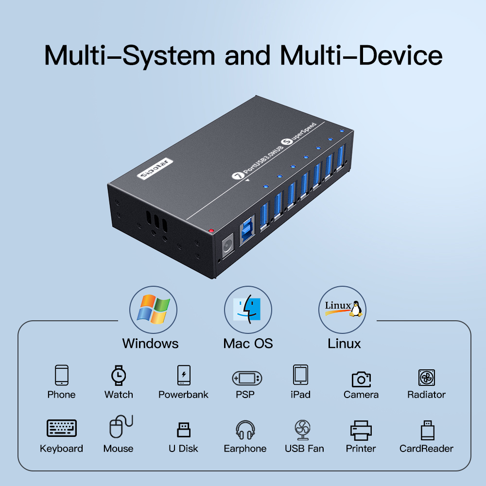 A-173 Hub USB 3.0 Industri 7 P - Usb Hub ulasan dan harga