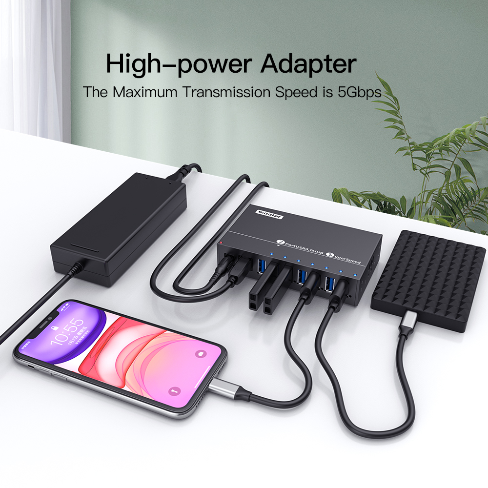 A173 7 Port USB3.0 Hub Industr - Usb Hub ulasan dan harga