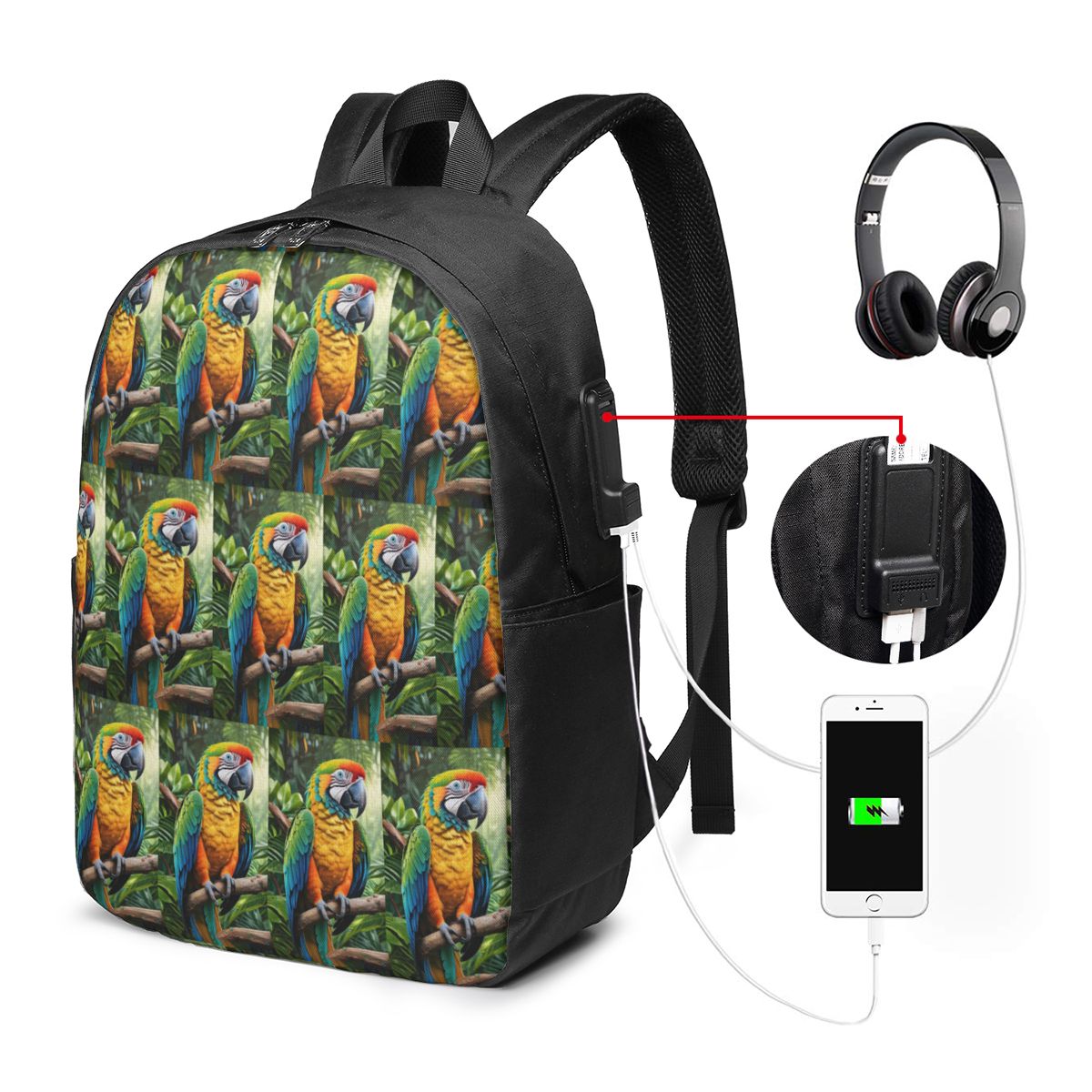 Tas Ransel Burung Beo Macaw Lu - Laptop Bag ulasan dan harga