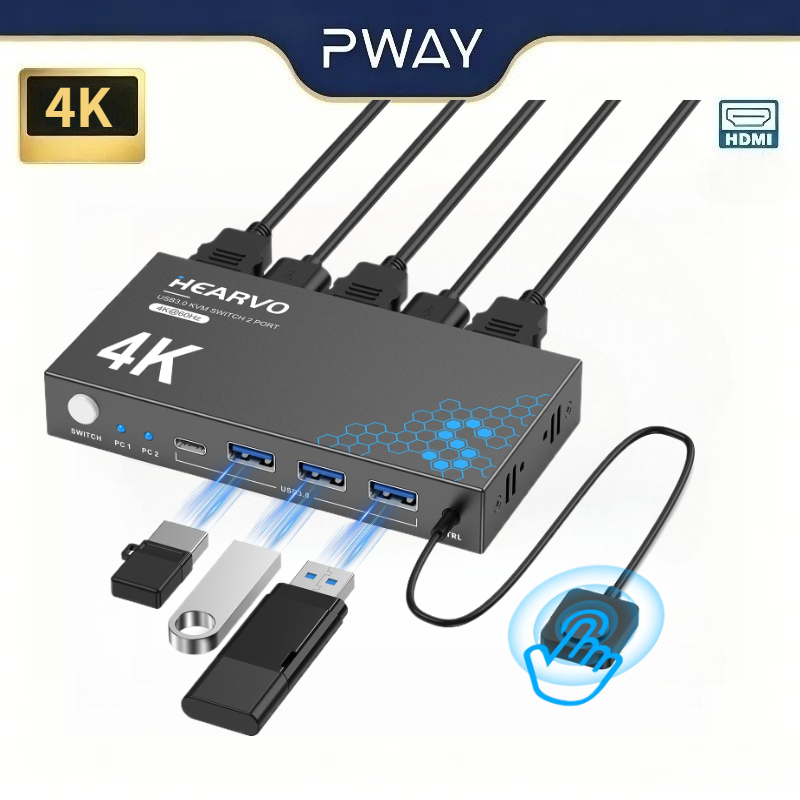 4K 60Hz USB 3.0 HDMI KVM Switc - Laptop Mouse ulasan dan harga