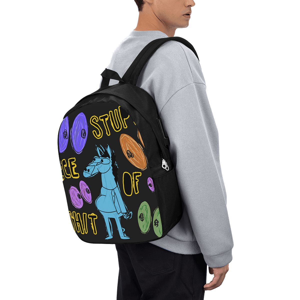 Kartun Bojack Horseman Stupid  - Laptop Bag ulasan dan harga